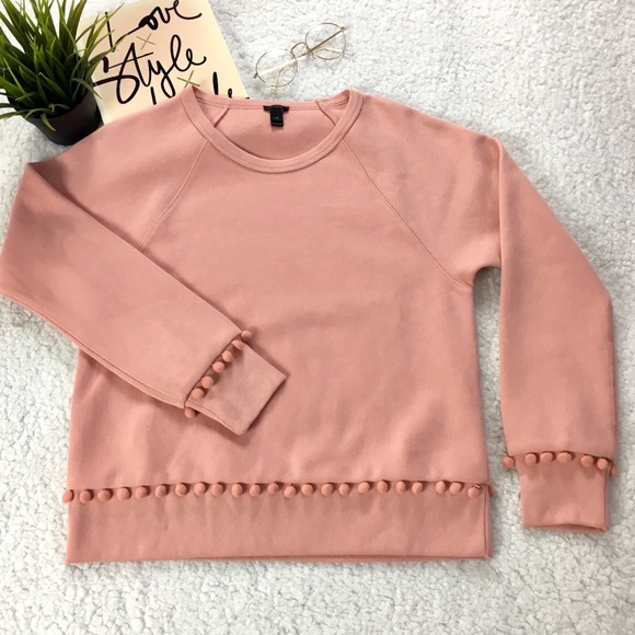J. Crew Tops - J Crew Pom-Pom trim sweatshirt